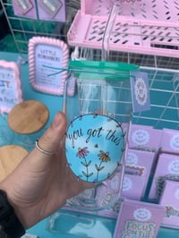 Image 3 of Glass tumblers with straws