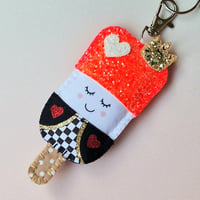 Image 1 of Queen of Hearts Keyring or Hanging Decoration