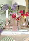 Pale Pink Glass Bud Vases ( Sets or Singles )