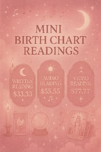 Mini Birth Chart Reading Sun Moon Rising