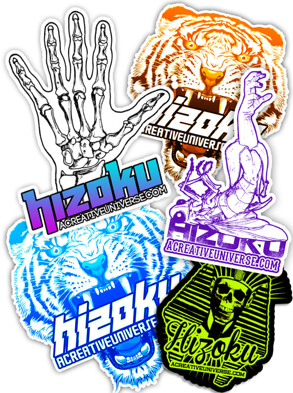 Image of 10 Assorted Hizoku Stickers 