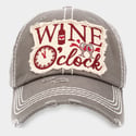 Wine O’ Clock Vintage Baseball Caps
