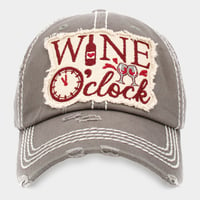 Image 2 of Wine O’ Clock Vintage Baseball Caps