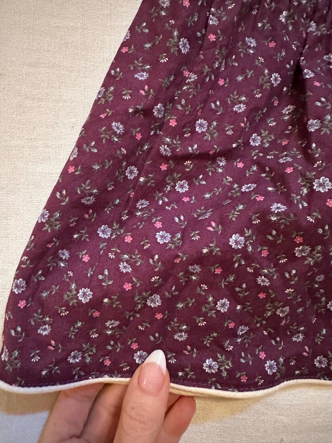 70s Gunne Sax plum calico prairie skirt 