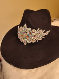 Image 2 of BLACK BLING'D COWBOY HAT 