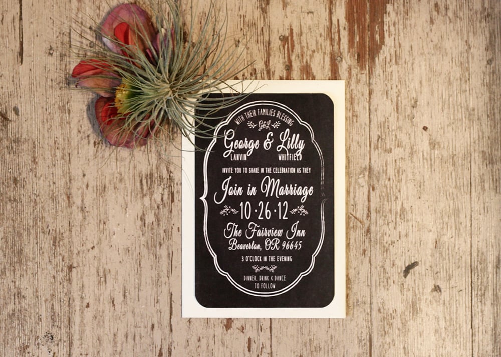 Image of The Chalkboard Wedding Invitation Suite