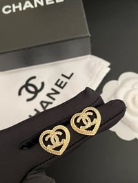 Image 2 of CHANEL HEART EARRINGS 