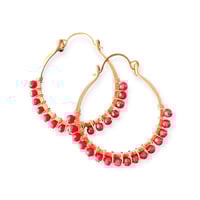 Image 2 of Red Jade Swing Earrings