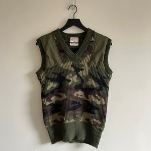 Image of LL Bean Made in England Wool Camouflage Vest