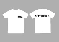 Image 1 of WHITE STAY HUMBLE EMBROIDERED TEE