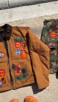 Image 3 of Patchwork Cropped work jacket size M1/1 