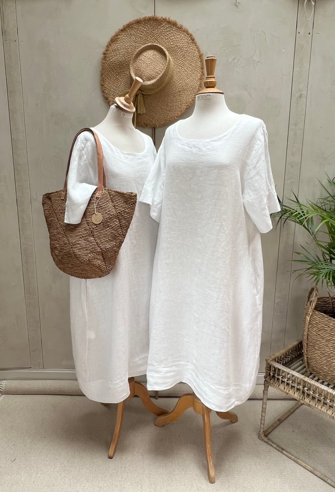 Image of Robe En Lin Gaïa II Blanche 