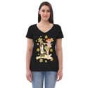 Tiki Bob and the Beach Babe- Women’s recycled v-neck t-shirt