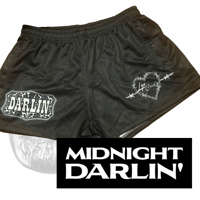 Image 2 of MIDNIGHT DARLIN’ FOOTY SHORTS - PRE ORDER
