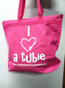 Image of I Heart a Tubie Zippered Tote Bags