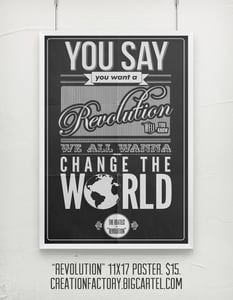 Image of "Revolution" Typography 11x17 Poster