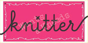 Image of "Knitter" Window Cling - Pink