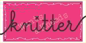 Image of "Knitter" Window Cling - Pink