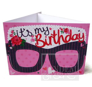 Image of Original Card Glasses-Birthday Girl