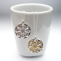 Image 1 of Small Silver Snowflake Pendant