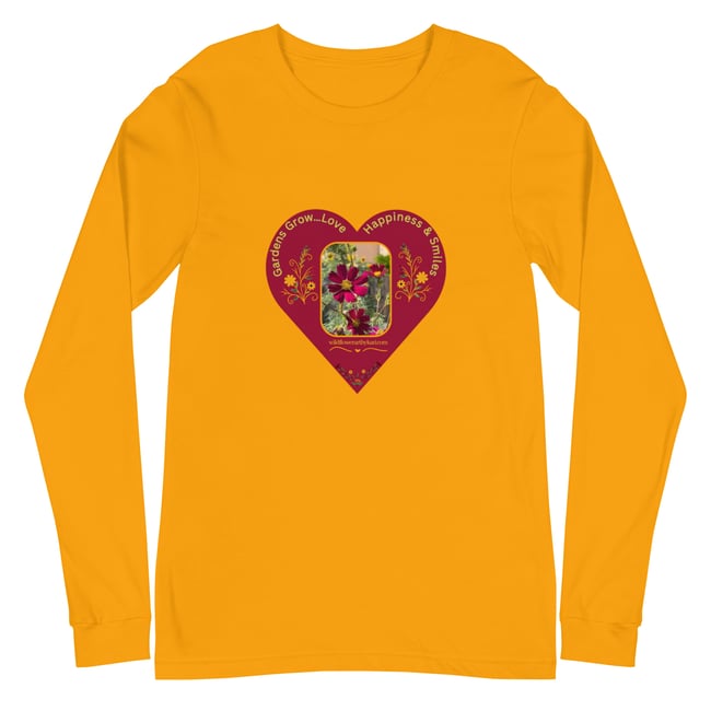 Cosmo Heart -  Long Sleeved T-shirt - Mustard
