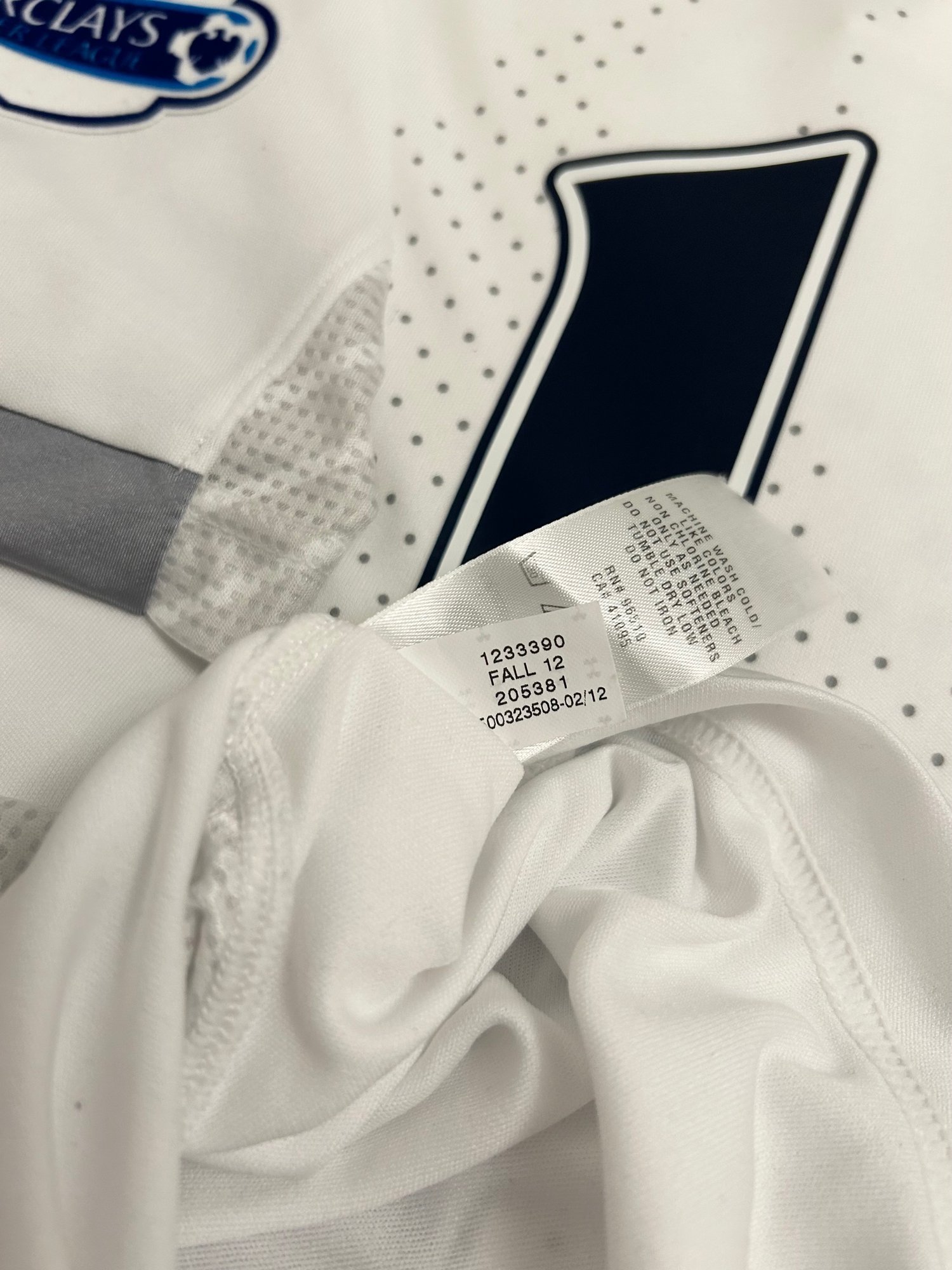 Image of Tottenham Hotspur “BALE 11” 2012/13 Home Shirt + PL patches (M)