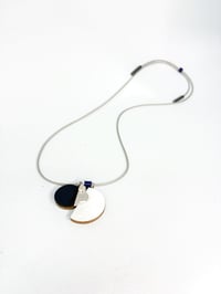 Image 1 of Shore Collection - Shape Necklace Navy, White and Walnut