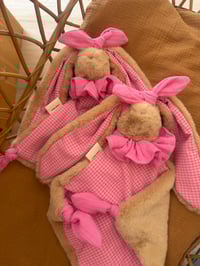 Image 2 of COMMANDE DOUDOU ENVELOPPANT VICHY ROSE FLUO