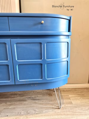Image of Gorgeous Nathan Curved Sideboard in a vibrant blue