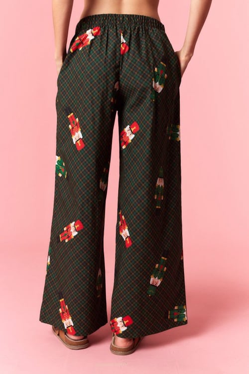 Image of Hunter Green Nutcracker Lounging Pants