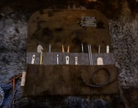 Image 1 of Botanical Printed Felt Tool Wrap #7