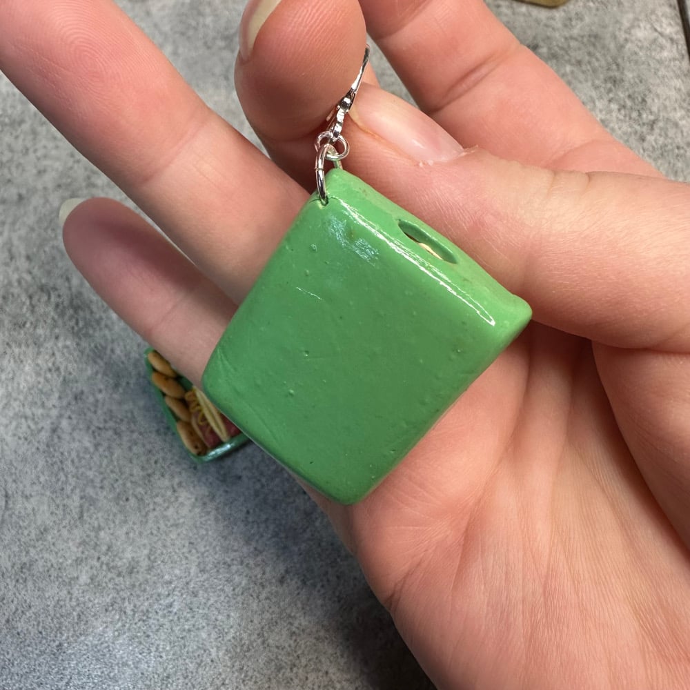 Image of Hot Dog Tray Earrings