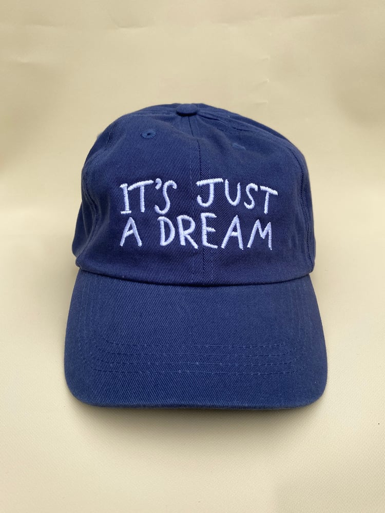 Image of IT'S JUST A DREAM EMBROIDERED CAP - NAVY