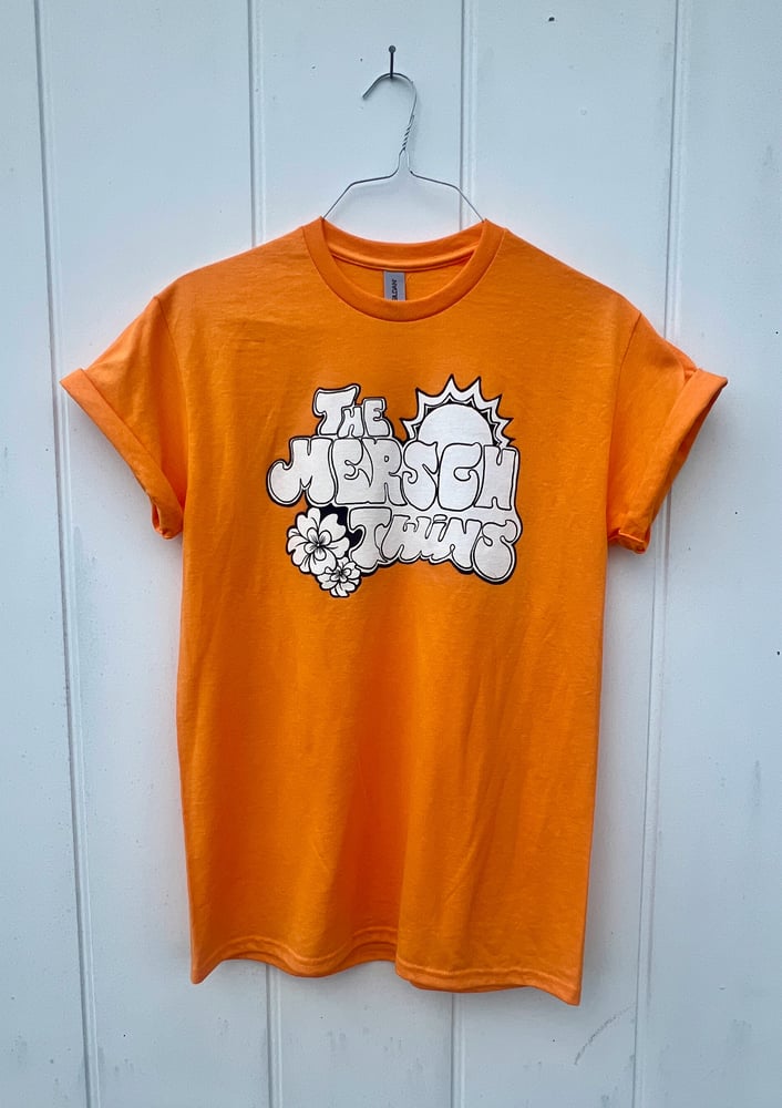 Image of “The Mersch Twins” Logo T - Orange