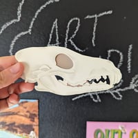 Image 3 of Cut paper coyote skull