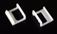 Pair of White Jobo Retaining Clips (#07083)