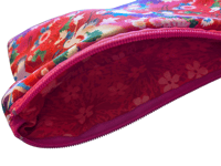 Image 3 of Asian Crane &  Folding Fans Zippered Pouch 