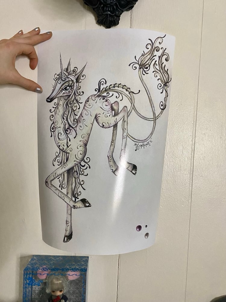 Image of everlasting unicorn art print (sizes available) 