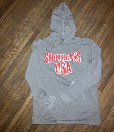 Image of BIG CHEST logo hoodie(Heather Gray)