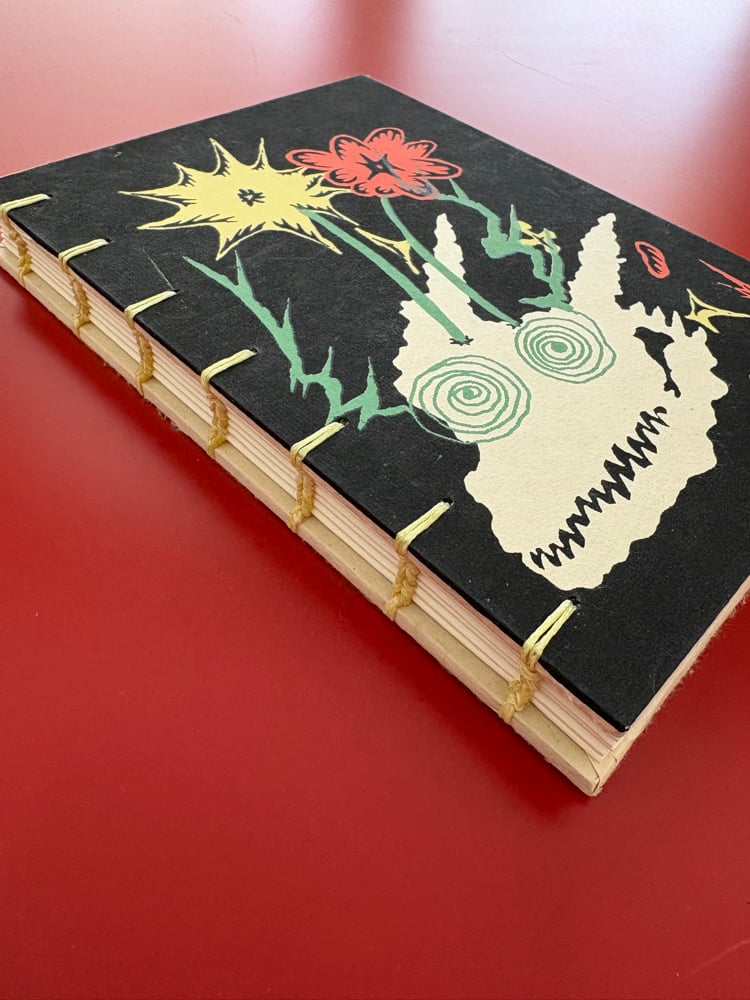 HAND BOUND SKETCH BOOK WITH SCREEN PRINTED COVER