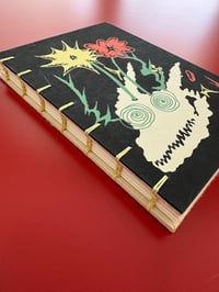 Image 4 of HAND BOUND SKETCH BOOK WITH SCREEN PRINTED COVER