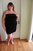 Image of Black Velour Bodycon dress size 3 