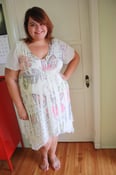 Image of Off White Sublimation Dress Size 2x