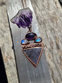 Image 2 of Electroformed Funky Bitch necklace