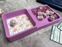 Image 2 of Purple Spellbook Print Dice Tray with Sections
