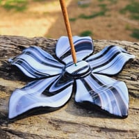 Image of Black Flower Incense Holder 