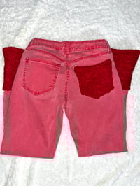 Image 4 of Fur Pink Distressed Jeans