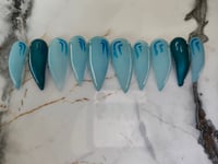 Image 2 of Ice Blue Claws Press on Nails 
