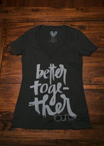 Image of Better Together Tour Tee - Womens V Neck (Charcoal)