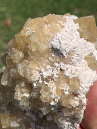 Image 9 of Yellow Cubic Fluorite & Barite Specimen | Beijing China #2654